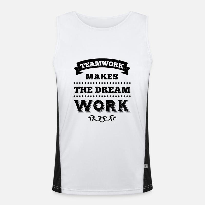 TEAMWORK MAKES THE DREAM WORK Men's Functional Contrast Tank Top 
