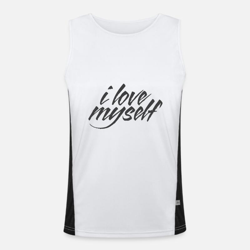 I love myself / self-confidence Men's Functional Contrast Tank Top 