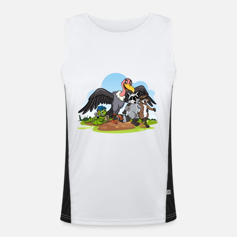 Proud cats dad Men's Functional Contrast Tank Top 