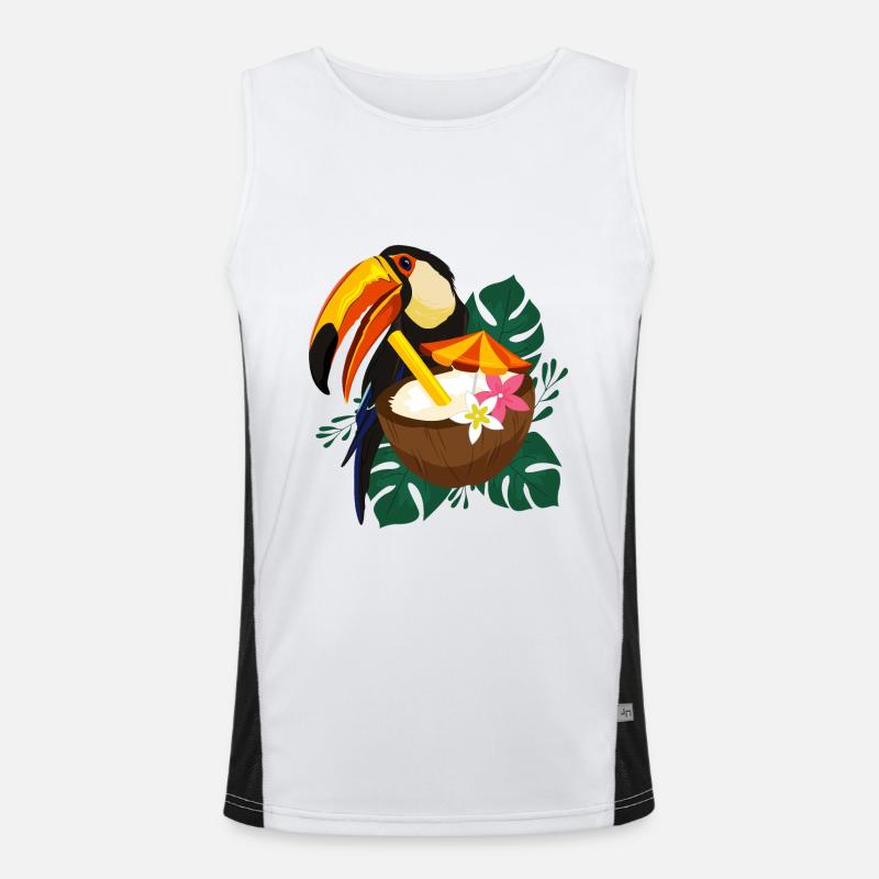 Toucan Summer - affiche Débardeur respirant contrasté Homme 