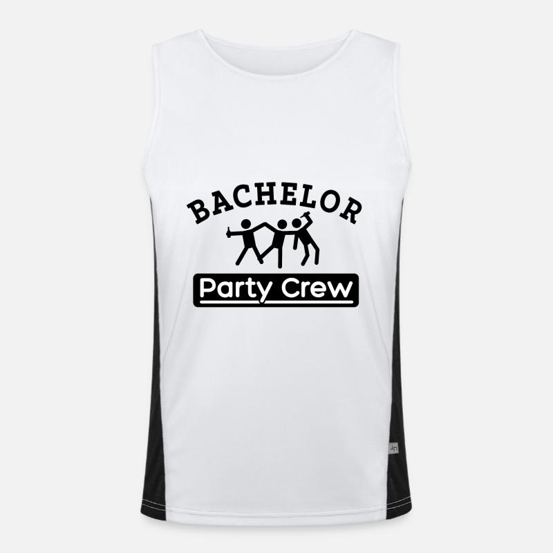 Junggesellenabschied Bachelor Party Crew Funktionelles Kontrast-Tank Top für Männer 