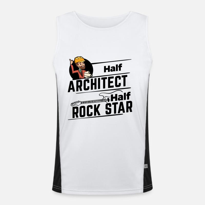 Architekt - Half Rock Star Funktionelles Kontrast-Tank Top für Männer 
