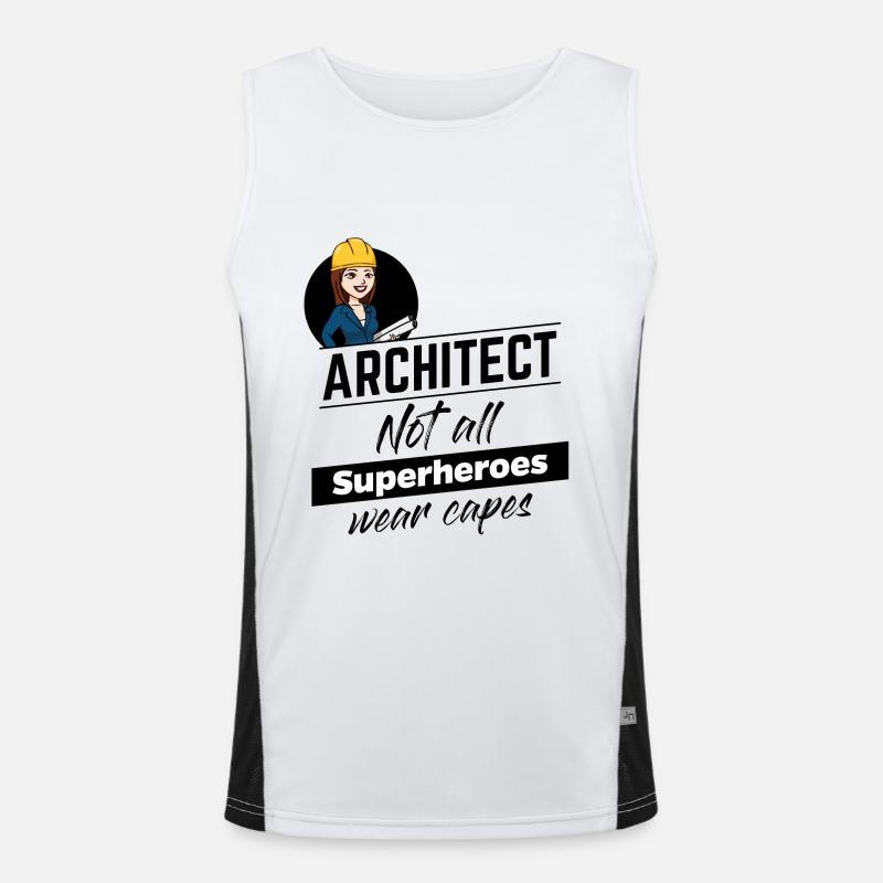 Architektin - Superheld ohne Umhang Funktionelles Kontrast-Tank Top für Männer 