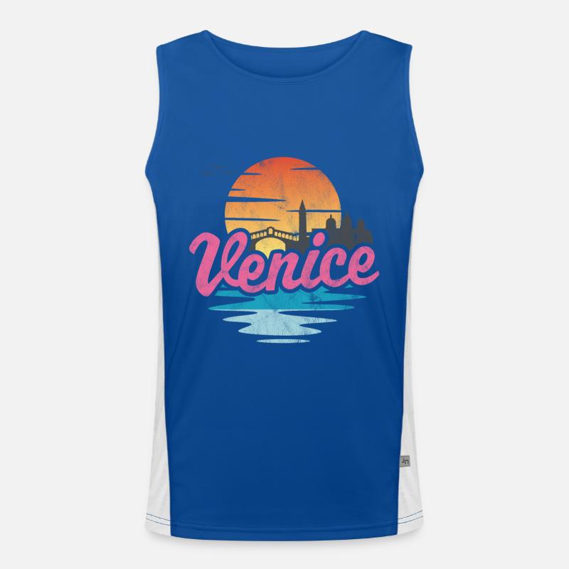 Venedig Stadt Funktionelles Kontrast-Tank Top für Männer 