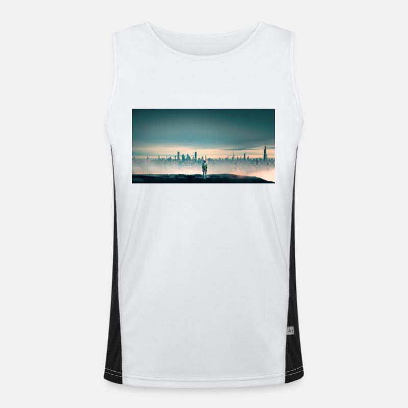 Lone robot Men's Functional Contrast Tank Top 