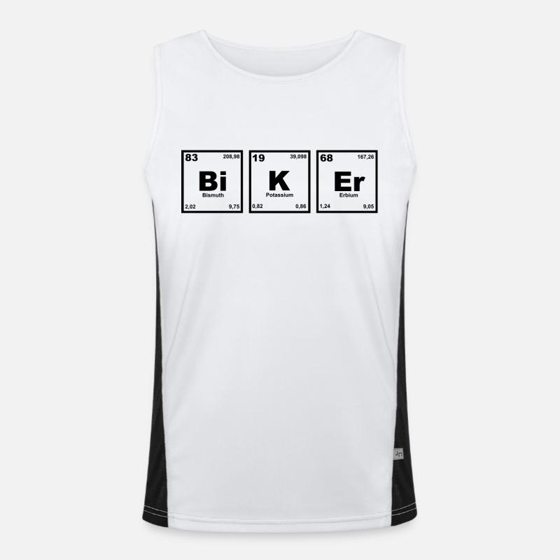 Biker - Periodensystem Funktionelles Kontrast-Tank Top für Männer 