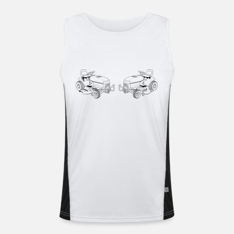 Rasenmäher Funktionelles Kontrast-Tank Top für Männer 