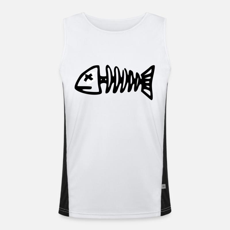 Fischgräte Funktionelles Kontrast-Tank Top für Männer 