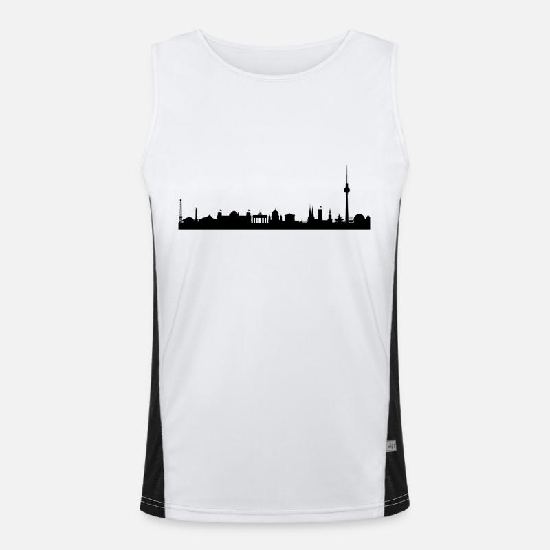Skyline Berlin Black Men's Functional Contrast Tank Top 
