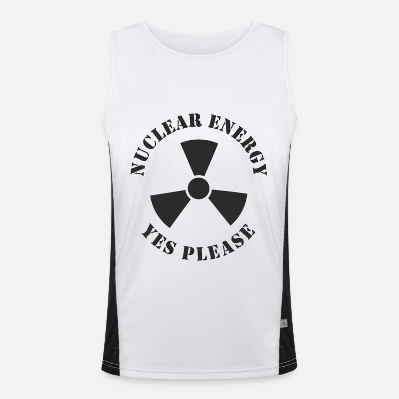 Kernenergie, Ja bitte, Atomkraft Funktionelles Kontrast-Tank Top für Männer 