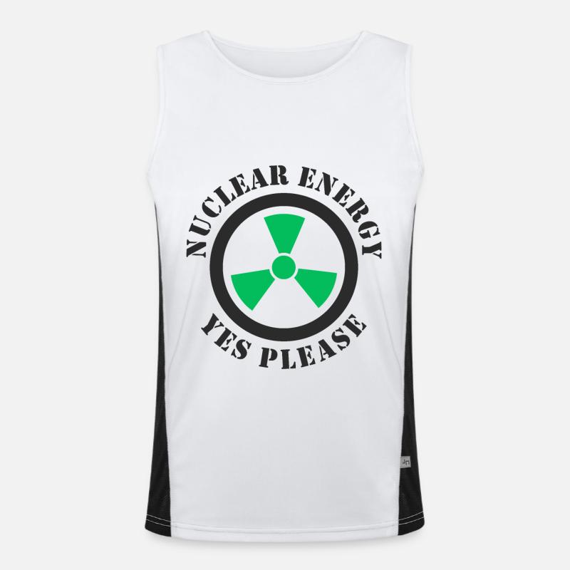 Kernenergie, Ja bitte, Atomkraft Funktionelles Kontrast-Tank Top für Männer 
