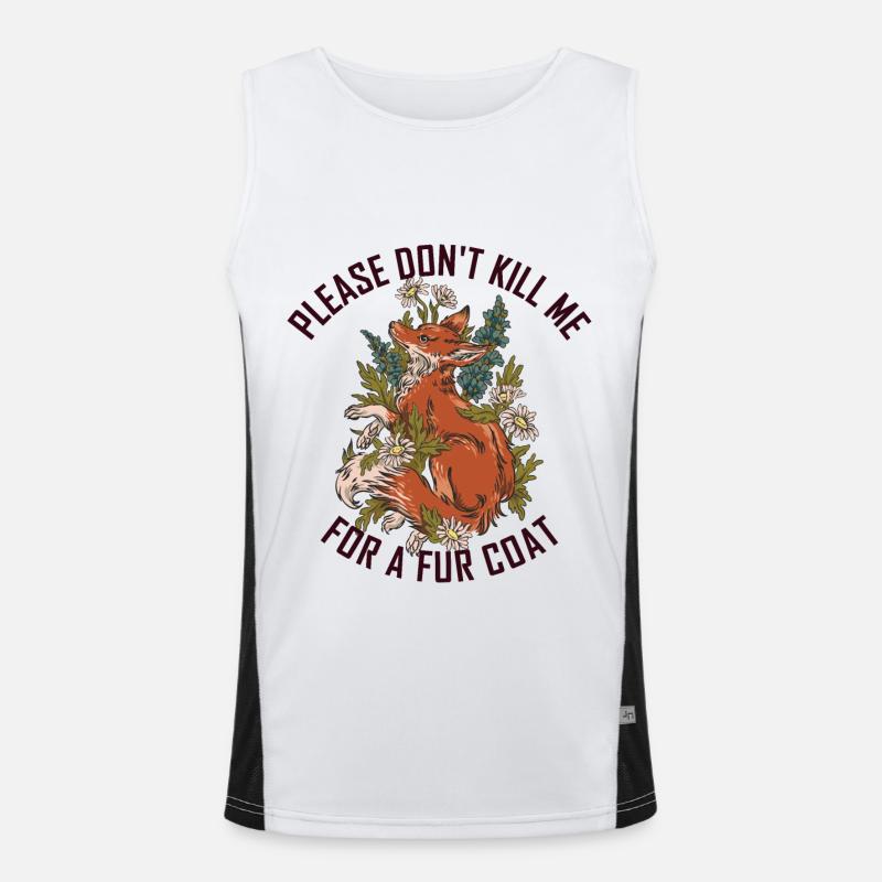 Please don’t kill me for a Fur coat Men's Functional Contrast Tank Top 