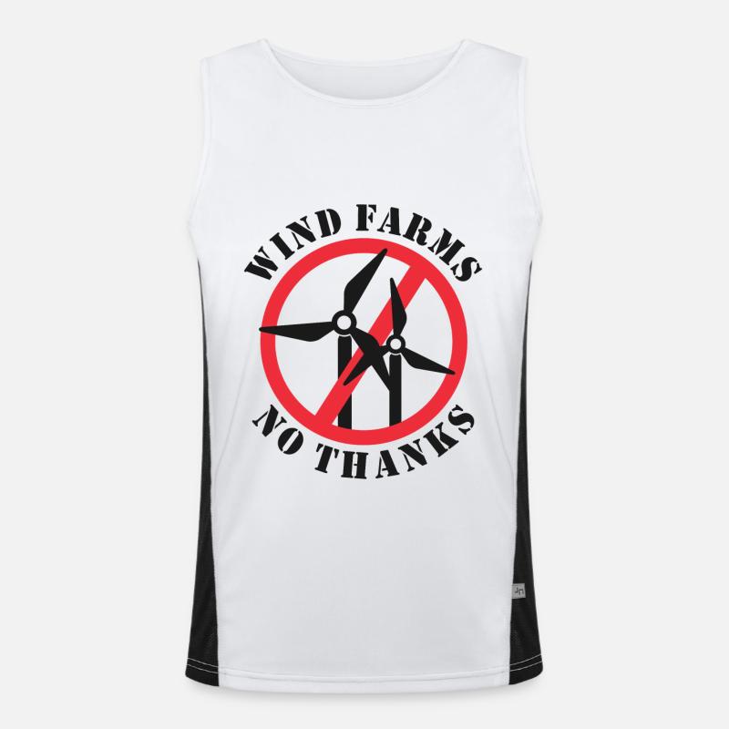 Windparks Nein Danke Funktionelles Kontrast-Tank Top für Männer 