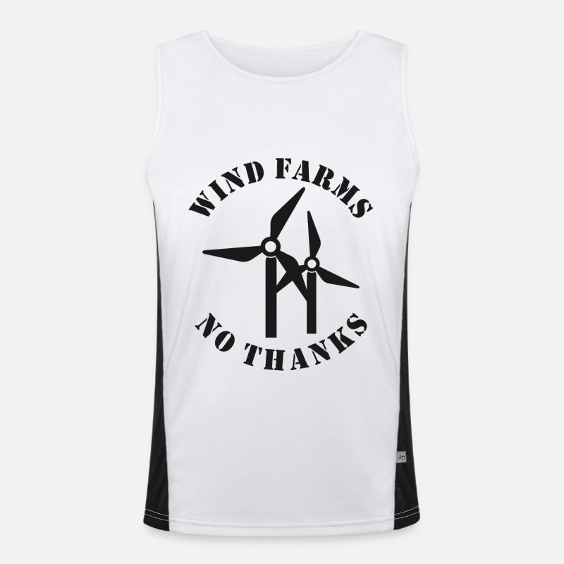 Parcs éoliens Non merci Débardeur respirant contrasté Homme 