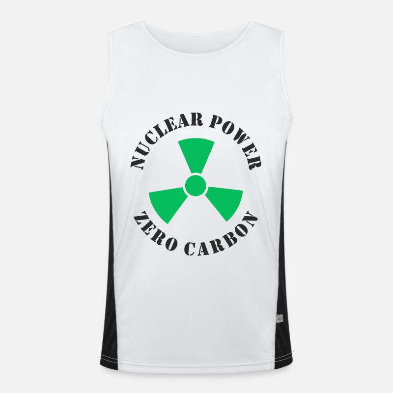 Atomkraft, Null CO2 Kohlenstoff Funktionelles Kontrast-Tank Top für Männer 