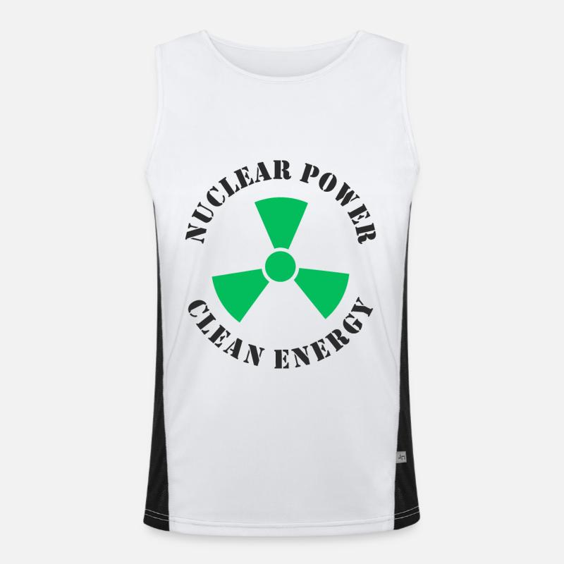 Nuclear Power, Clean Energy Men's Functional Contrast Tank Top 