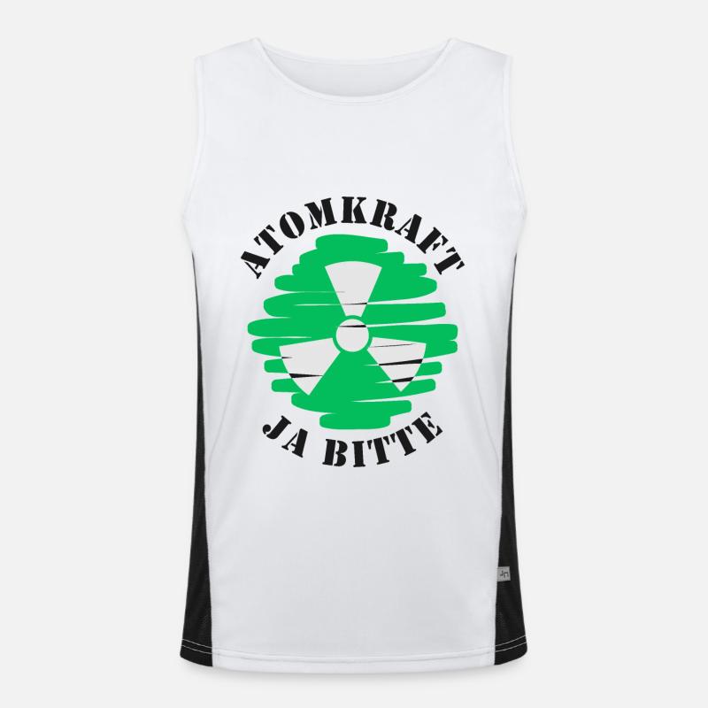 Atomkraft, Ja bitte, Kernenergie Funktionelles Kontrast-Tank Top für Männer 