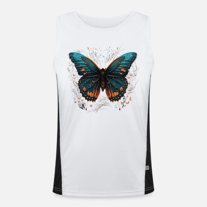 Couleurs papillon Débardeur respirant contrasté Homme 