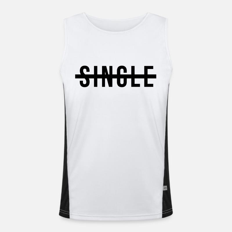 No longer single Men's Functional Contrast Tank Top 