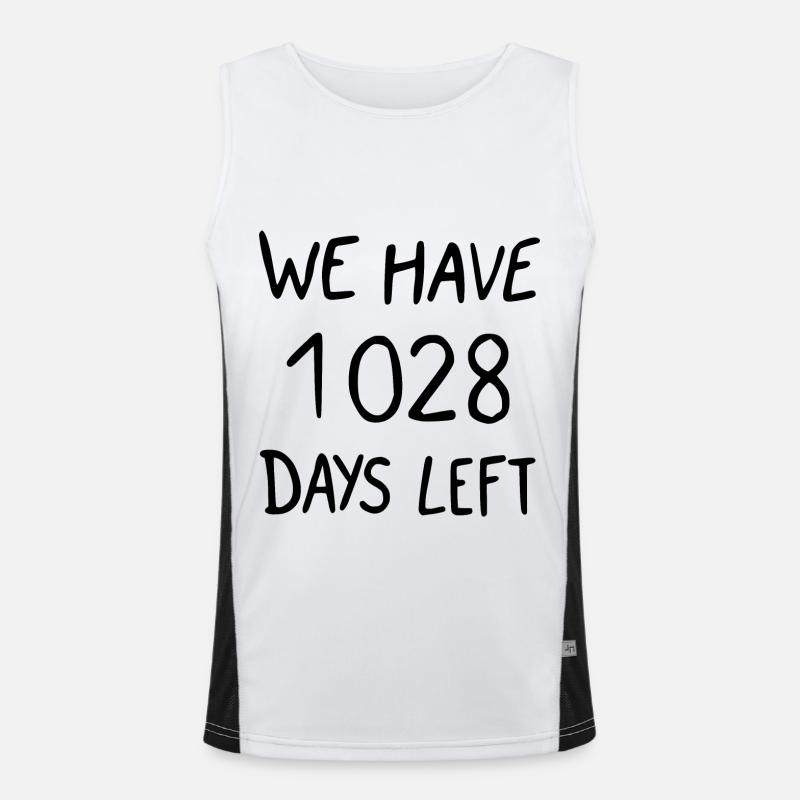we have 1028 days left Funktionelles Kontrast-Tank Top für Männer 