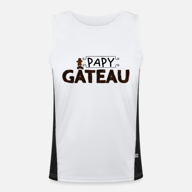 Papy gâteau. Débardeur respirant contrasté Homme 