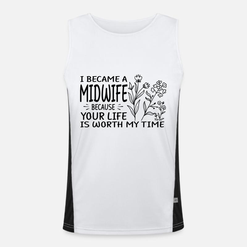 Geschenke für Hebammen Funktionelles Kontrast-Tank Top für Männer 