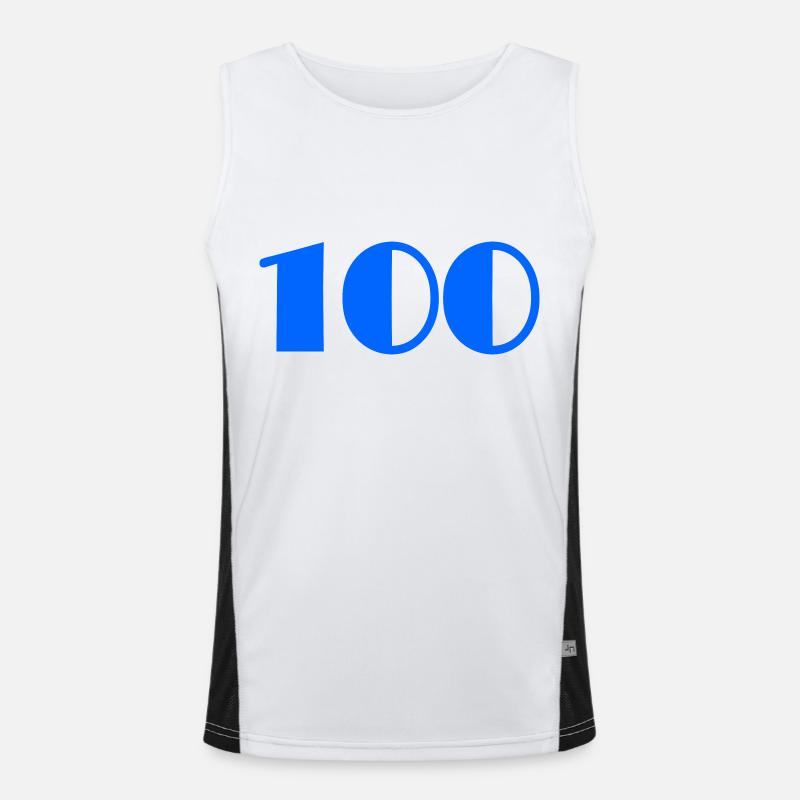 100. 100 ANS. 100e ANNIVERSAIRE. ANNIVERSAIRE Débardeur respirant contrasté Homme 