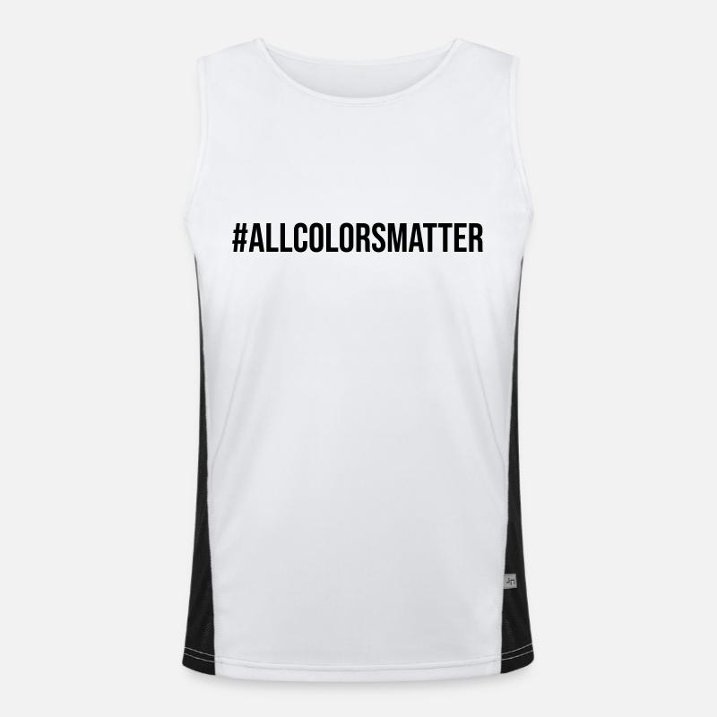 Black Lives Matter Toutes les couleurs comptent Débardeur respirant contrasté Homme 