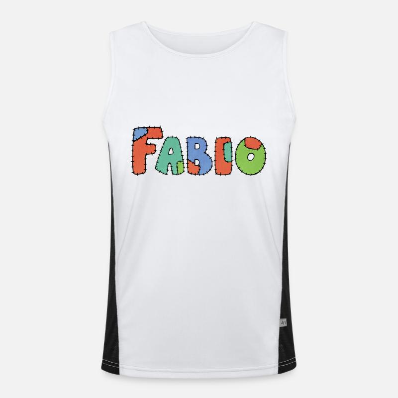 Fabio Name Geschenkidee Funktionelles Kontrast-Tank Top für Männer 