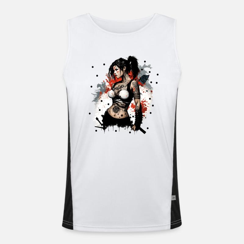Badass Ninja Girl Débardeur respirant contrasté Homme 