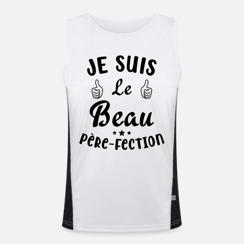 Je suis Le Beau Père-Fection Débardeur respirant contrasté Homme 