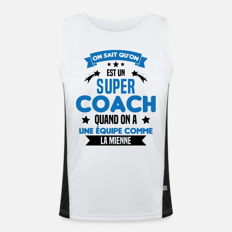 On Sait Qu'on Est Un Super Coach Débardeur respirant contrasté Homme 