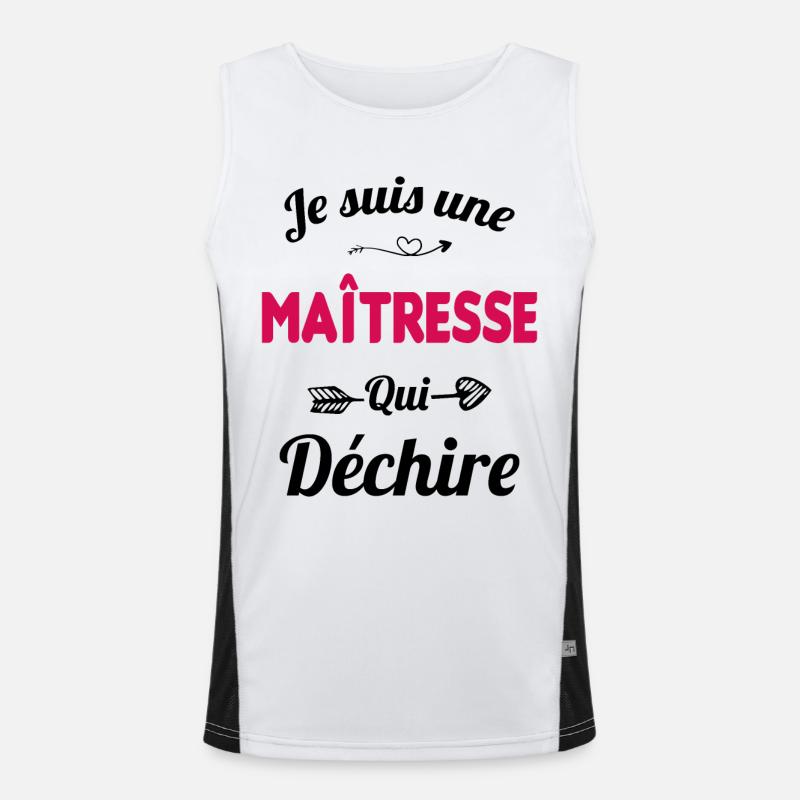 je suis une maîtresse qui déchire cadeau maîtresse Débardeur respirant contrasté Homme 