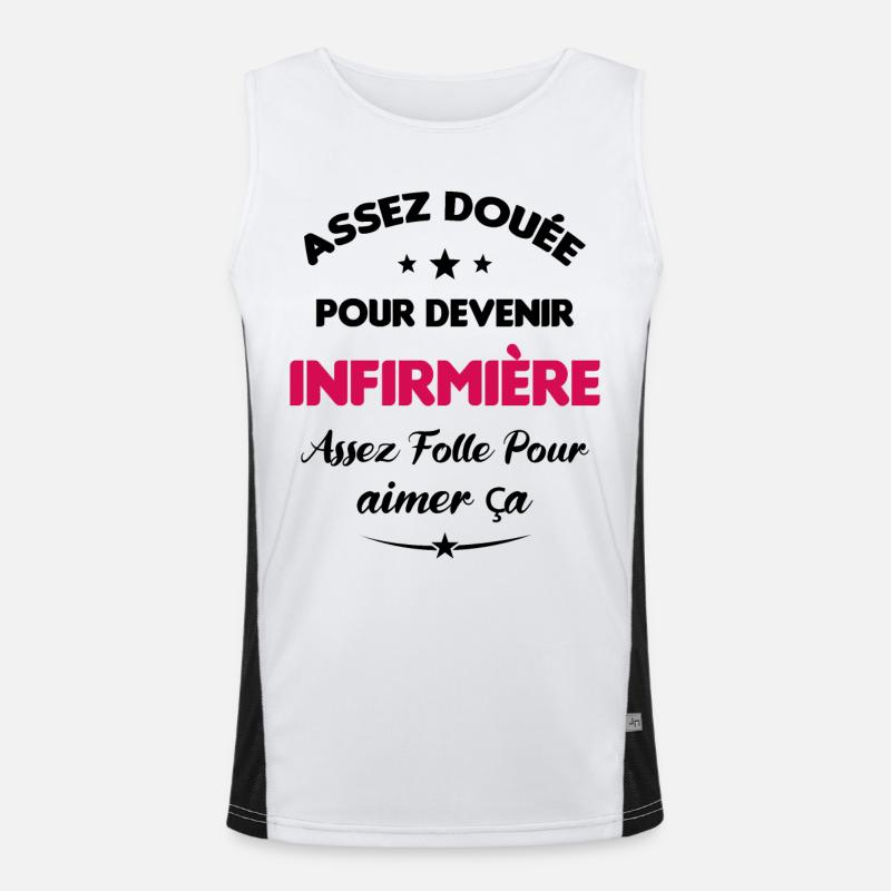 Assez douée pour devenir infirmière cadeau Débardeur respirant contrasté Homme 