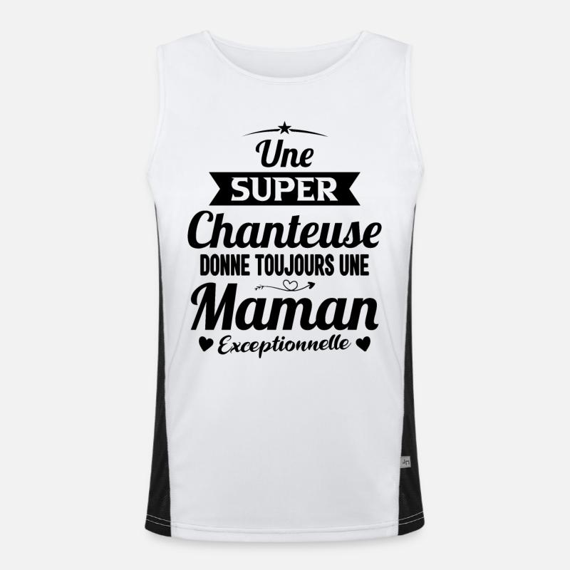Chanteuse cadeau drôle maman future mère Débardeur respirant contrasté Homme 