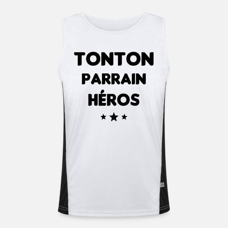Cadeau Oncle Tonton Parrain Héros Débardeur respirant contrasté Homme 