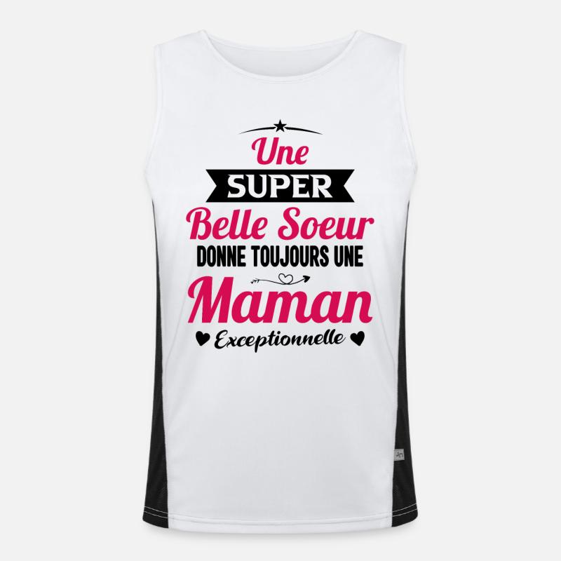 Belle soeur future maman cadeau drôle annonce mère Débardeur respirant contrasté Homme 