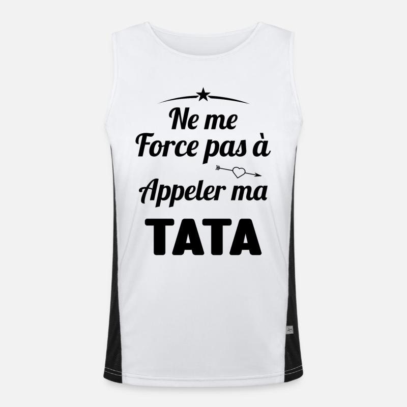 force pas à appeler ma tata Cadeau Débardeur respirant contrasté Homme 