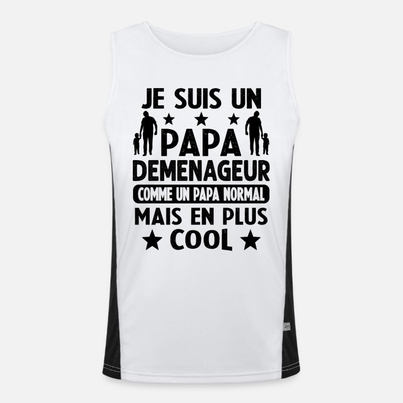 Je suis un Papa Déménageur Plus Cool Débardeur respirant contrasté Homme 