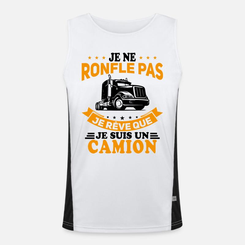 Je Ne Ronfle Pas Je Rêve Que Je Suis Un Camion Débardeur respirant contrasté Homme 