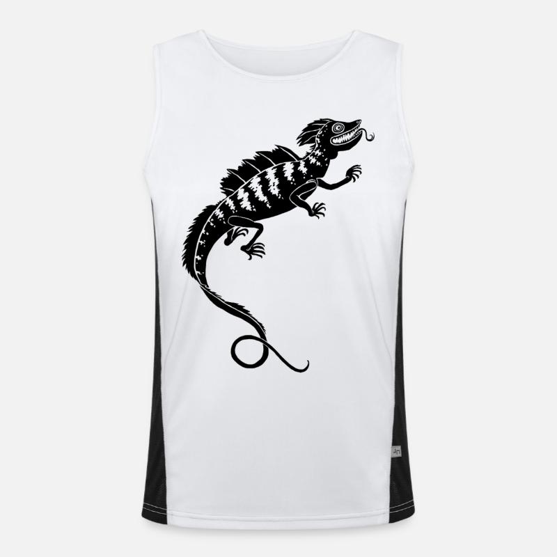 Echse Funktionelles Kontrast-Tank Top für Männer 