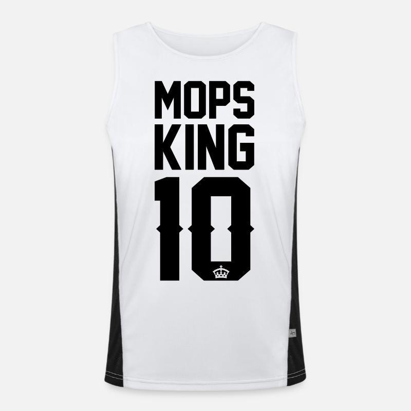 Mops-King Funktionelles Kontrast-Tank Top für Männer 