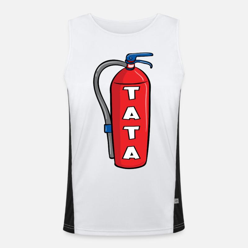 Feuerwehr-Vater Funktionelles Kontrast-Tank Top für Männer 