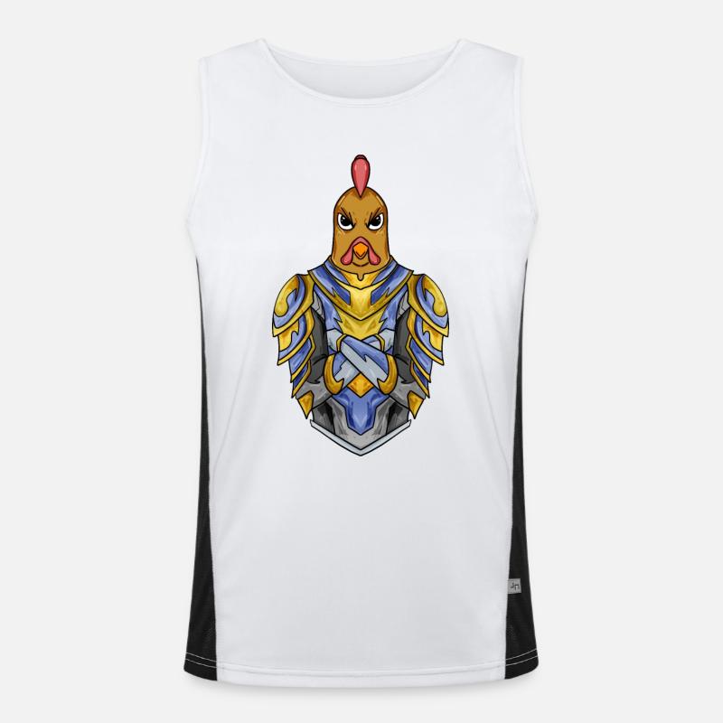 Knight Chicken avec Armor Crusader Débardeur respirant contrasté Homme 