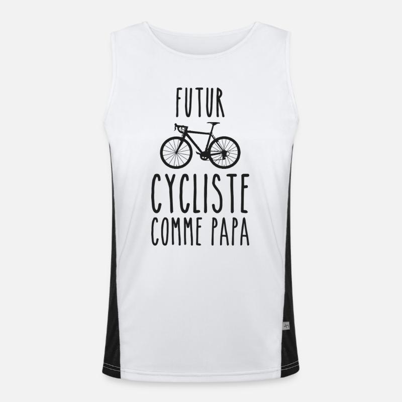 Future cyclist like dad Men's Functional Contrast Tank Top 