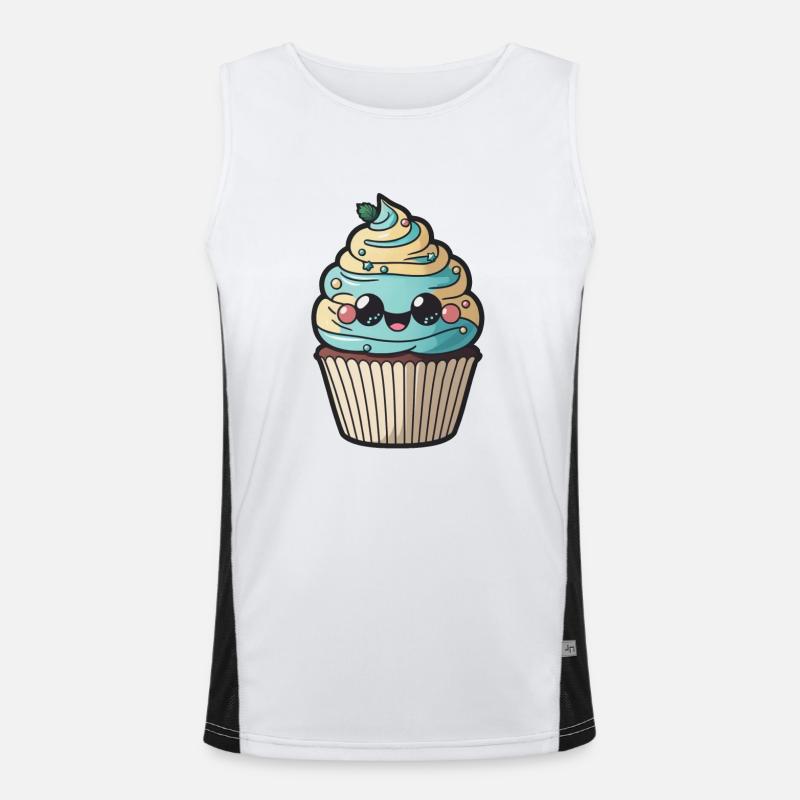 Muffin à cupcakes mignon Débardeur respirant contrasté Homme 