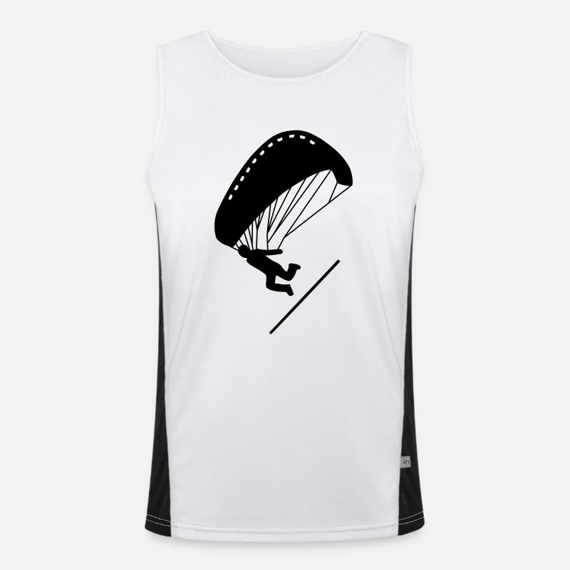 Launch. Gleitschirm. Funktionelles Kontrast-Tank Top für Männer 