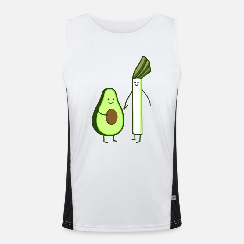Leeks and avocado Men's Functional Contrast Tank Top 