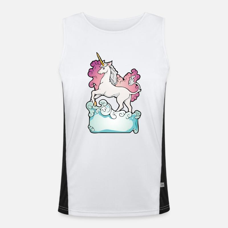 Einhorn Regenbogen Tochter Geschenk Geburtstag Funktionelles Kontrast-Tank Top für Männer 