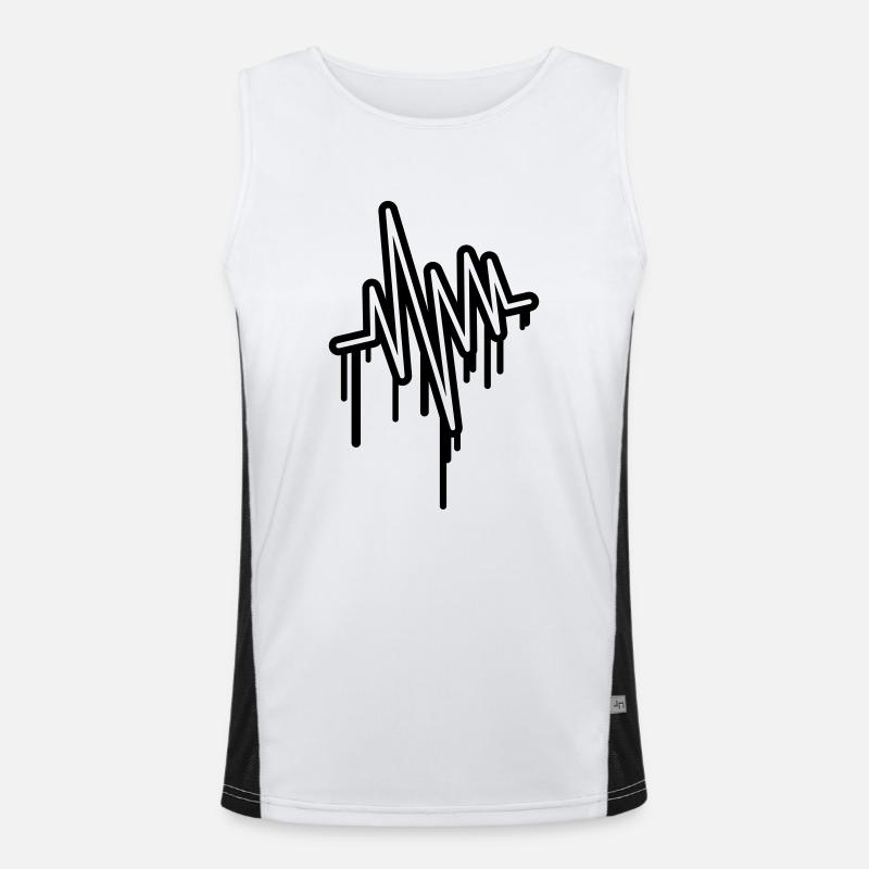 wave_pulse_grunge_u1 Funktionelles Kontrast-Tank Top für Männer 
